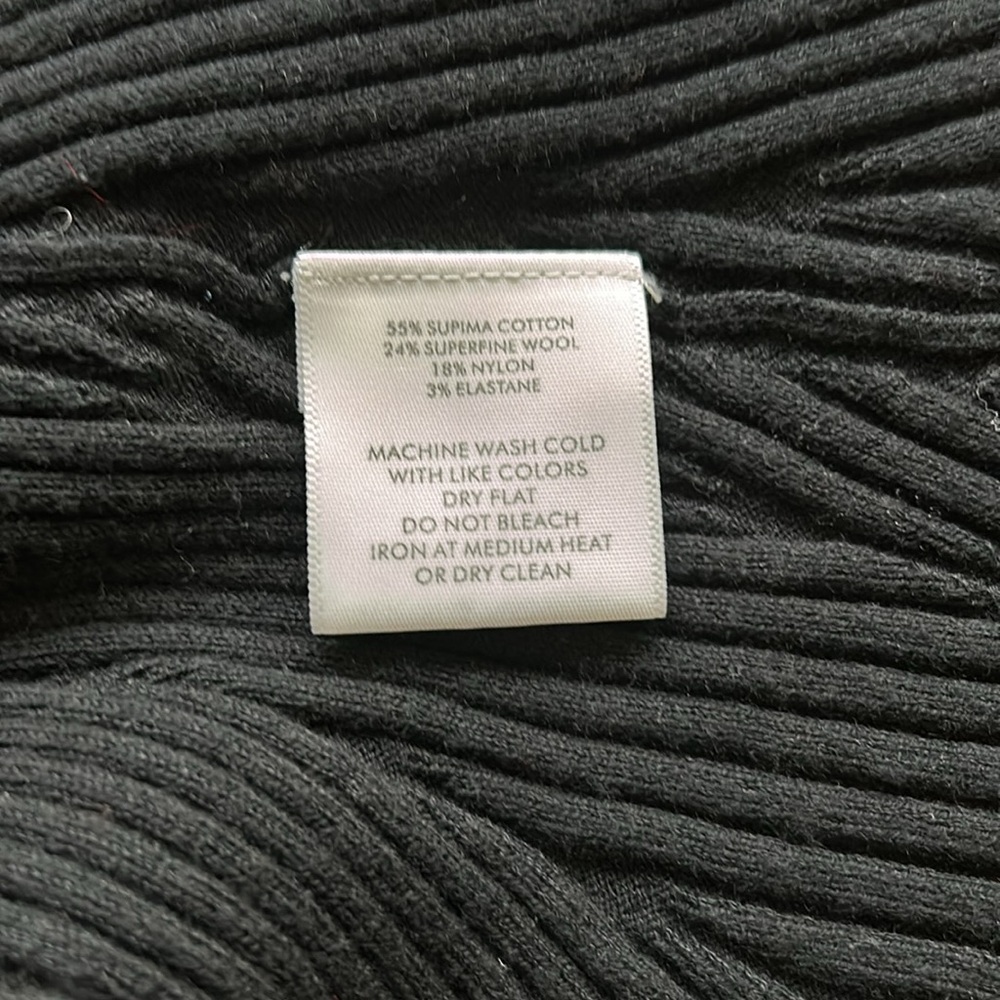 White+ Warren black  ribbed midi dress - Picture 5 of 6